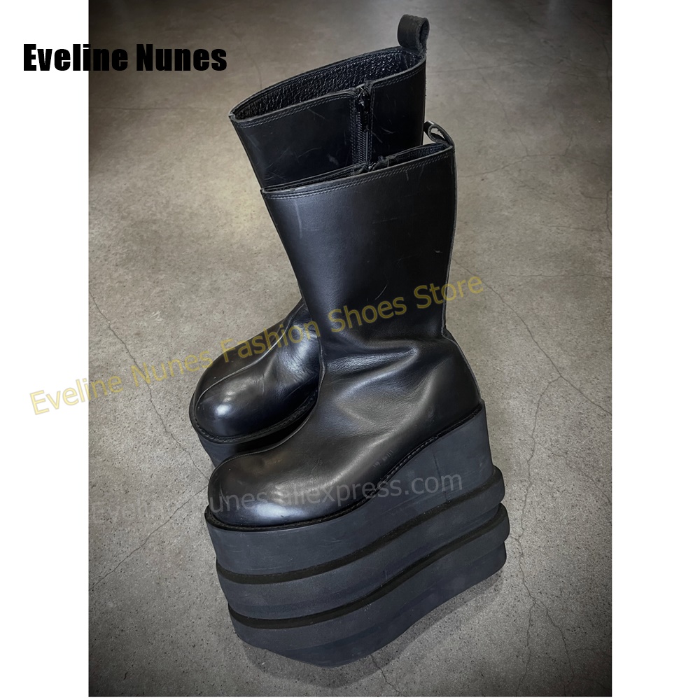 حذاء بوت متوسط الطول بتصميم قو - مراجعة Street Fashion Y2K وسعره